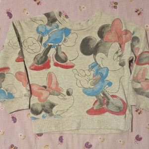 Disney Junior Minnie Mouse Kids Sweatshirt - Cream, Blue, and Red